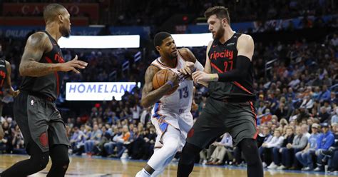 Oklahoma City Thunder vs. Portland Trail Blazers Head.